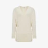 Reiss Jolie V-neck Wool-blend Jumper -Whistlkes Style R03942183 CREAM M