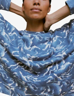 Whistles Zebra-print Oversized Cotton Sweatshirt -Whistlkes Style R03953239 MULTICOLOURED ALT04