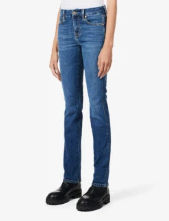 7 For All Mankind Kimmie Straight-leg Mid-rise Stretch-denim Jeans -Whistlkes Style R03955415 DUCHESS ALT02