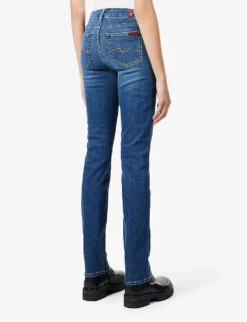 7 For All Mankind Kimmie Straight-leg Mid-rise Stretch-denim Jeans -Whistlkes Style R03955415 DUCHESS ALT03