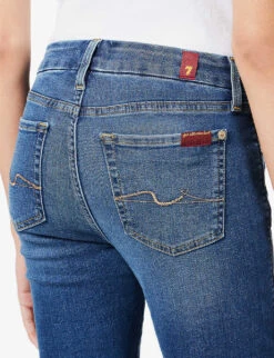 7 For All Mankind Kimmie Straight-leg Mid-rise Stretch-denim Jeans -Whistlkes Style R03955415 DUCHESS ALT05