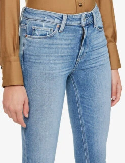 Paige Colette Cropped Flared High-rise Stretch-denim Jeans -Whistlkes Style R03958050 MELDISTRESSEDLIVEHEM ALT04