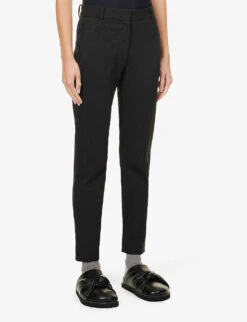Joseph Eliston Slim-fit Mid-rise Stretch-woven Trousers -Whistlkes Style R03963542 DARKGREY ALT02