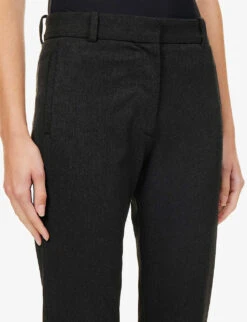 Joseph Eliston Slim-fit Mid-rise Stretch-woven Trousers -Whistlkes Style R03963542 DARKGREY ALT04