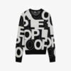 THE KOOPLES Logo-print Cotton-jersey Sweatshirt -Whistlkes Style R03977085 BLA09 M