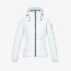 Canada Goose Abbott Logo-embroidered Shell-down Hooded Puffer Jacket -Whistlkes Style R03979034 MELTWATEREAUDEFONTE M
