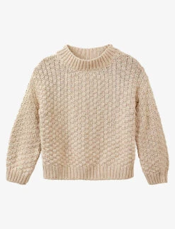 Oversized Stitch-knit Organic Cotton-blend Jumper