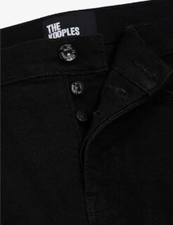 THE KOOPLES Bootcut High-rise Stretch-denim Jeans -Whistlkes Style R03993443 BLA01 ALT04