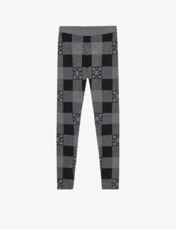 By Malina Dahlia Checked Knitted Leggings