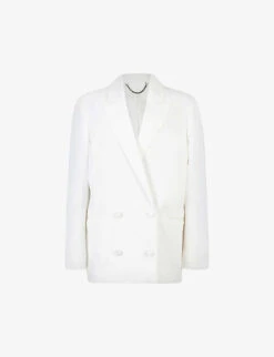 AllSaints Petra Double-breasted Woven Blazer