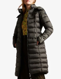 Ted Baker Aliciee Belted Shell Coat -Whistlkes Style R04012254 DKGREEN ALT02