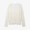 Tassel-trim Crochet Organic-cotton Jumper