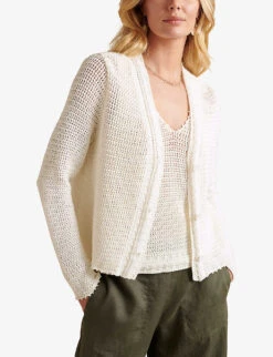 Crochet Cotton Cardigan -Whistlkes Style R04056817 PORCELAIN ALT02