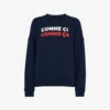 Whistles Slogan-appliqué Cotton-jersey Sweatshirt -Whistlkes Style R04061926 NAVY M