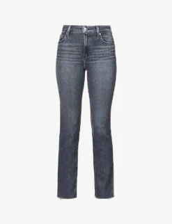 Paige Cindy Straight-leg High-rise Stretch-cotton-blend Denim Jeans