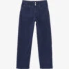 Ikks Cropped Straight-leg High-rise Stretch-denim Jeans -Whistlkes Style R04063206 DARKBLUE M