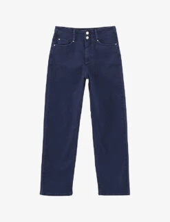 Ikks Cropped Straight-leg High-rise Stretch-denim Jeans