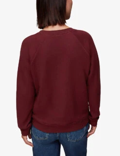 Whistles Bien Relaxed-fit Cotton Sweatshirt -Whistlkes Style R04064361 PURPLE ALT03