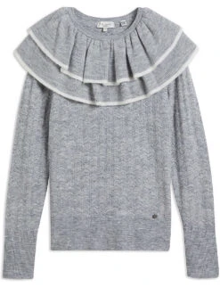 Ted Baker Glanya Frill-detail Knitted Jumper