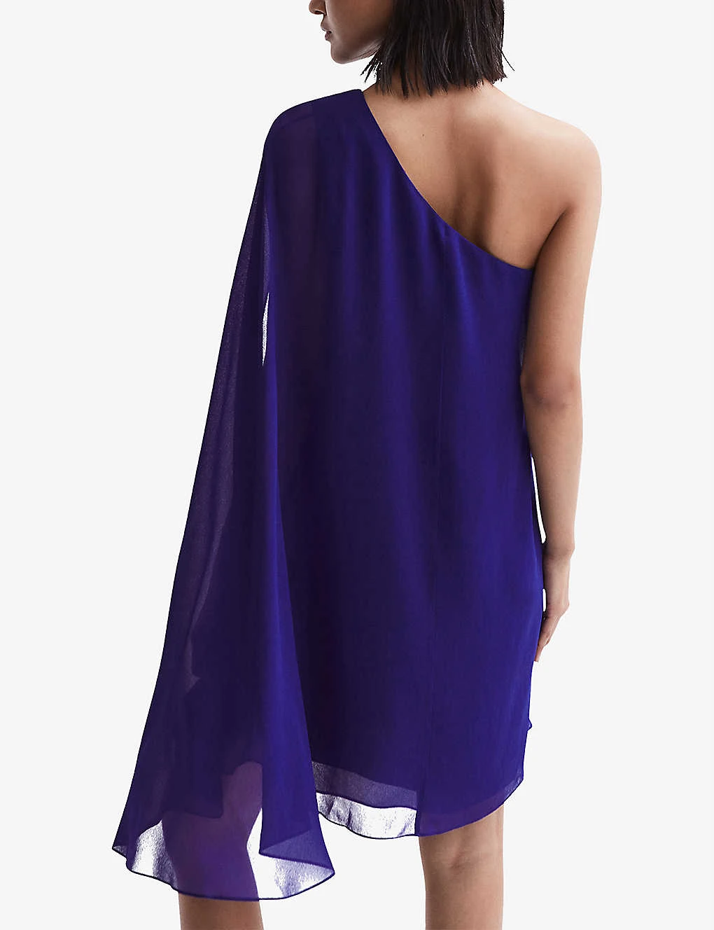 Reiss Fleur Woven One-shoulder Cape Dress 6 Reiss Fleur Woven One-shoulder Cape Dress - Image 4