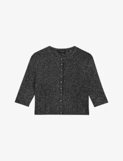 Ted Baker Sparkiy Cropped Stretch-woven Cardigan
