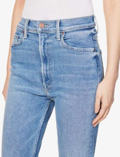 MOTHER Rider Ankle-fray Straight-leg High-rise Stretch-denim Jeans -Whistlkes Style R04074460 PARTYLIKEAPIRATE ALT04