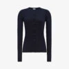 Reiss Arabella Split-cuff Silk And Wool-blend Cardigan