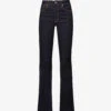 Rag & Bone Casey Flared High-rise Cotton-blend Jeans -Whistlkes Style R04076900 RINSE M
