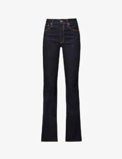 Rag & Bone Casey Flared High-rise Cotton-blend Jeans