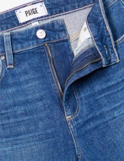 Paige Noella Straight-leg High-rise Stretch Denim Jeans -Whistlkes Style R04078742 VERDANT ALT06