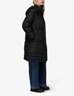 Whistles Becky Longline Recycled-polyester Puffer Coat -Whistlkes Style R04081172 BLACK ALT02