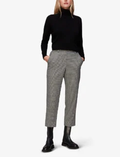 Whistles Lucie Slim-fit Mid-rise Cigarette Trousers -Whistlkes Style R04085623 MULTICOLOURED ALT02