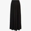 AllSaints Hezzy Wide-leg High-rise Pleated Woven Trousers -Whistlkes Style R04085731 BLACK M