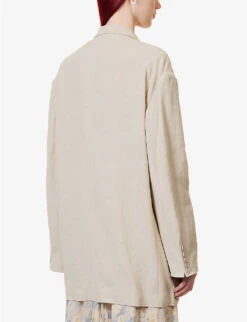 Acne Studios Single-breasted Notched-lapel Woven Blazer -Whistlkes Style R04089984 LIGHTSAND ALT03