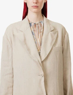 Acne Studios Single-breasted Notched-lapel Woven Blazer -Whistlkes Style R04089984 LIGHTSAND ALT04