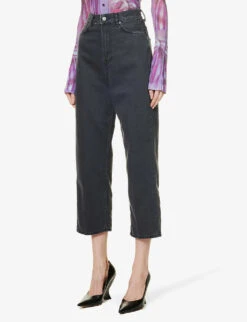 Acne Studios 1993 Faded-wash Straight Mid-rise Jeans -Whistlkes Style R04090400 DARKGREY ALT02