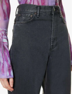 Acne Studios 1993 Faded-wash Straight Mid-rise Jeans -Whistlkes Style R04090400 DARKGREY ALT04