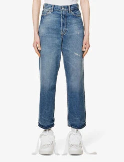 Acne Studios 1993 Straight-leg Mid-rise Jeans -Whistlkes Style R04090401 MIDBLUE ALT02