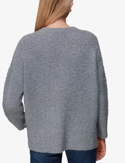 Whistles Relaxed-fit Knitted Boucle Jumper -Whistlkes Style R04091422 GREY ALT03
