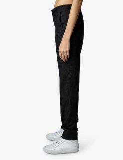 Zadig & Voltaire Prune Tapered Mid-rise Woven Trousers -Whistlkes Style R04093864 ANTHRACITE ALT04