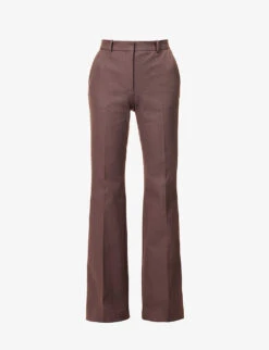Joseph Tafira Wide-leg Mid-rise Stretch-woven Trousers