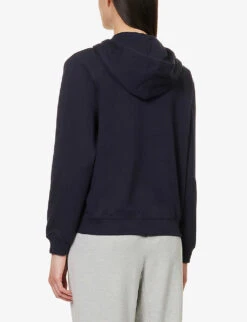 Calvin Klein Reimagined Logo-print Stretch Recycled-polyester And Cotton-blend Hoody -Whistlkes Style R04097698 NIGHTSKY ALT02