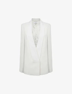 Reiss Yana Tuxedo-style Woven Cape