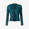 April Pleated Knitted Cardigan -Whistlkes Style R04100456 68VIRIDIAN M