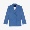 Maje Single-breasted Woven Blazer -Whistlkes Style R04101485 BLEUS M