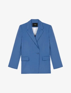 Maje Single-breasted Woven Blazer