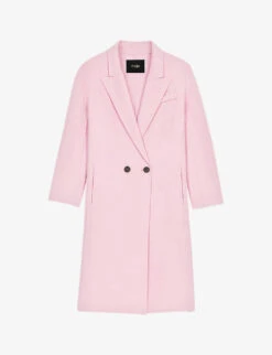 Maje Guirose Double-breasted Peak-lapel Wool-blend Coat