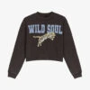 Maje Wild Soul Tiger-print Cotton-jersey Sweatshirt -Whistlkes Style R04101778 NOIRGRIS M