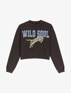 Maje Wild Soul Tiger-print Cotton-jersey Sweatshirt