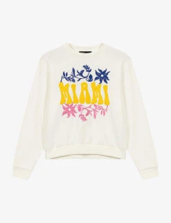 Maje Graphic-print Woven Sweatshirt